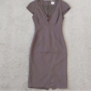 Reiss Carlie drape front sheath dress